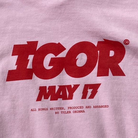 GOLF wang Tyler the Creator Mens Hoodie light pink red logo IGOR May 17 RARE XL - Picture 5 of 6